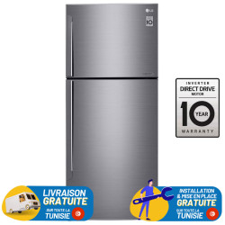Réfrigérateur LG GL-C432HLCM No Frost / 410L / Smart Inverter / Silver