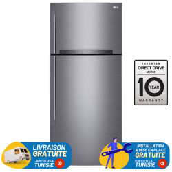 Réfrigérateur Inverter LG GN-H702HLHL No Frost / 506L / Smart / Silver