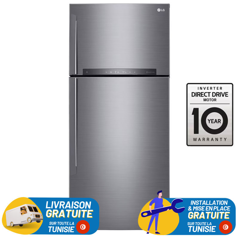 Réfrigérateur Inverter LG GN-H702HLHL No Frost / 506L / Smart / Silver