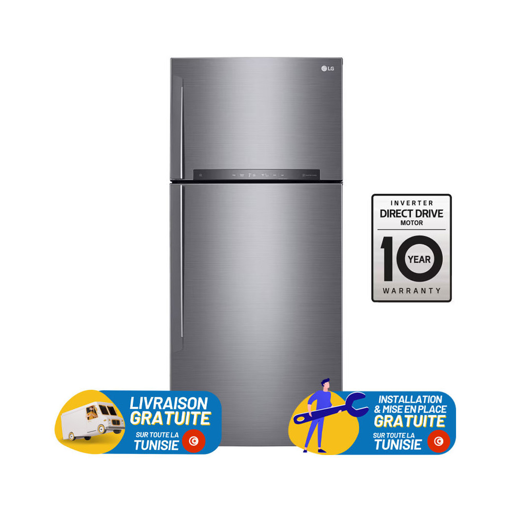 Réfrigérateur Inverter LG GN-H702HLHL No Frost / 506L / Smart / Silver