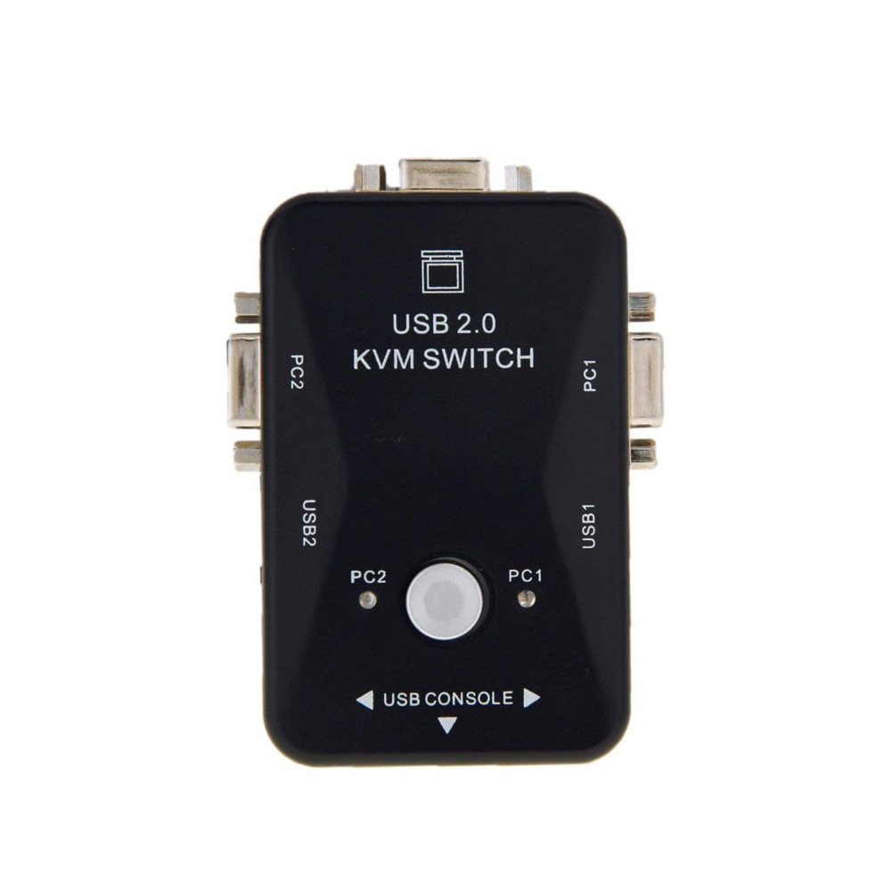 2 ports USB 2.0 KVM VGA avec câble USB VGA pour souris clavier moniteur PC