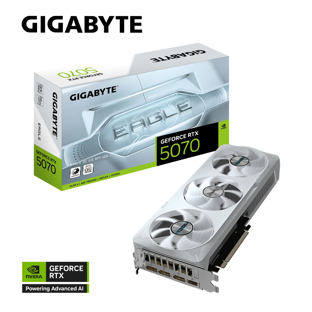 Carte Graphique GIGABYTE GeForce RTX 5070 EAGLE OC ICE SFF 12G