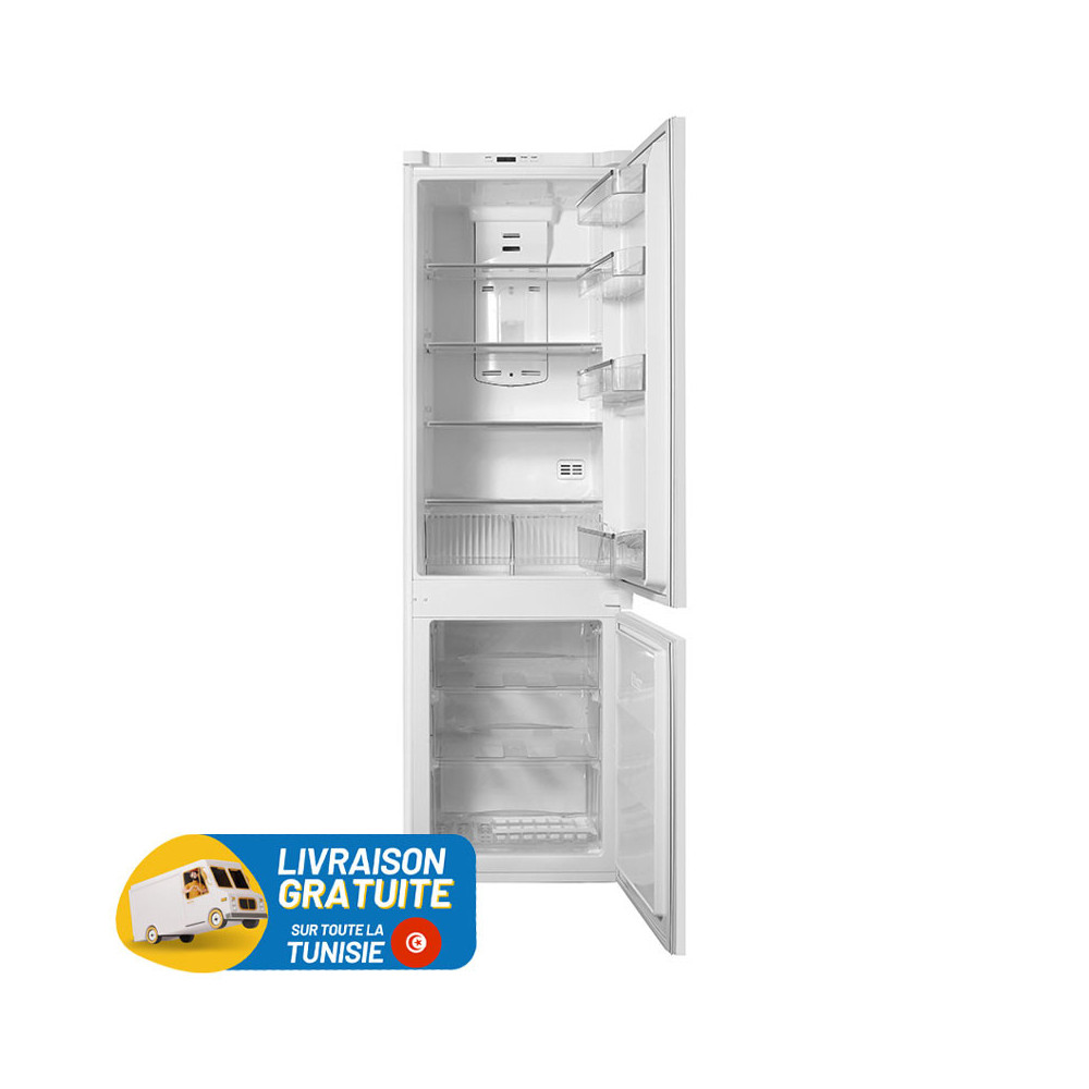 RÉFRIGÉRATEUR ENCASTRABLE FOCUS NO FROST COMBINÉ 233 Litres  / Blanc