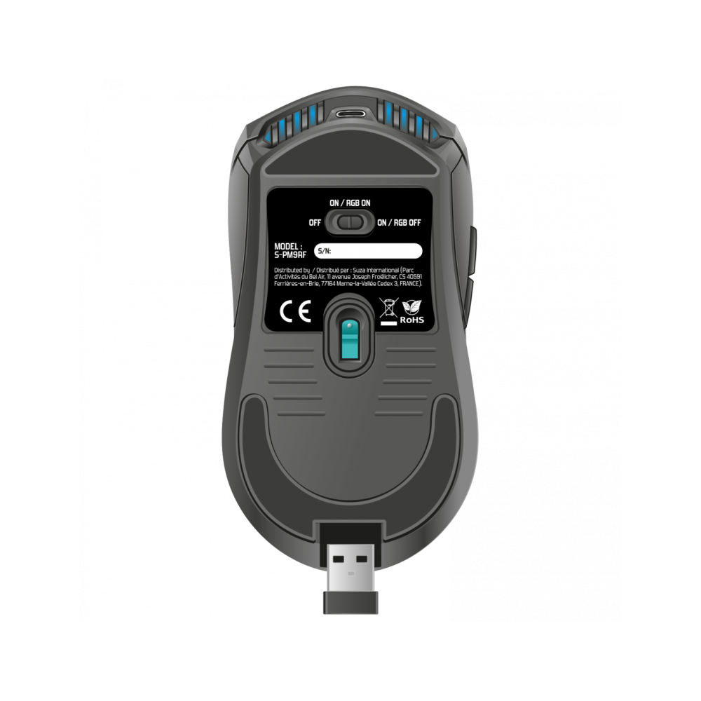 Souris Gamer Sans Fil SPIRIT OF GAMER PRO M9 RGB / Noir