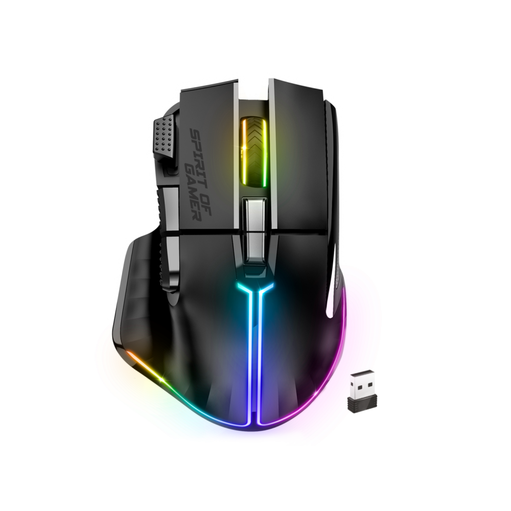 Souris Gamer sans fil Spirit of Gamer PRO M5 DARK 8000 DPI - NOIR