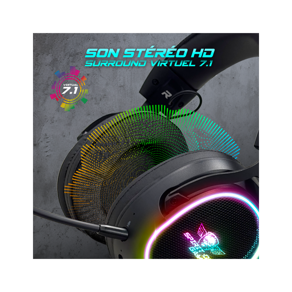 Micro Casque Sans FIL Gamer SPIRIT OF GAMER XPERT- H1200 - Noir