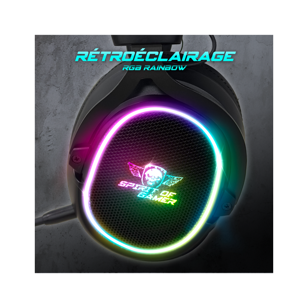 Micro Casque Sans FIL Gamer SPIRIT OF GAMER XPERT- H1200 - Noir