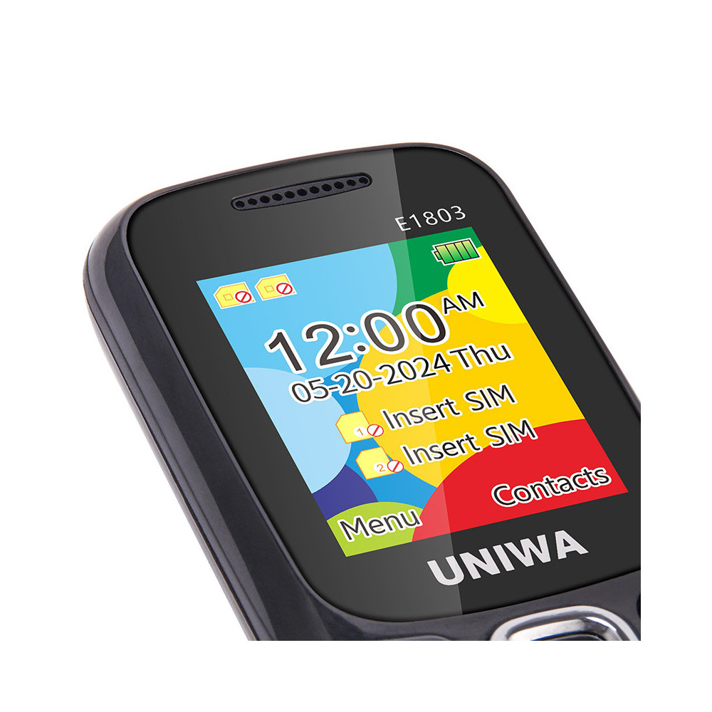 TÉLÉPHONE PORTABLE UNIWA E1803 -NOIR