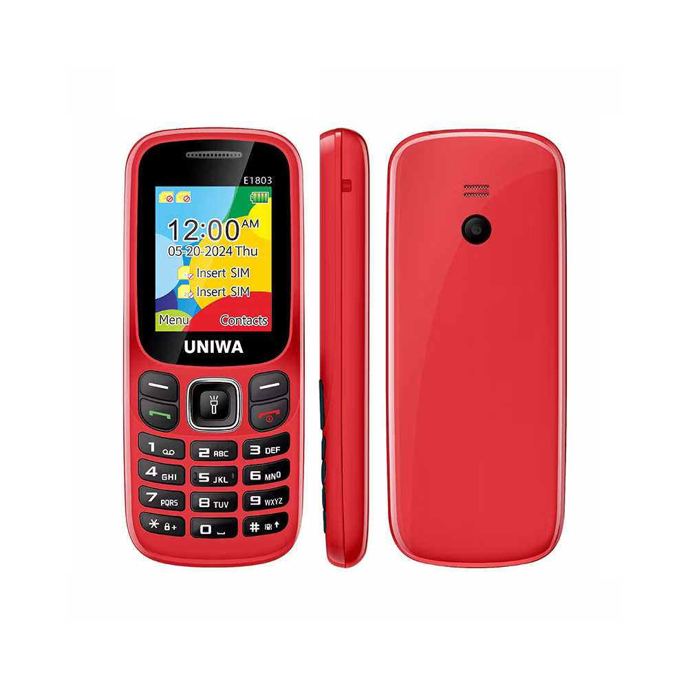 TÉLÉPHONE PORTABLE UNIWA E1803 -ROUGE