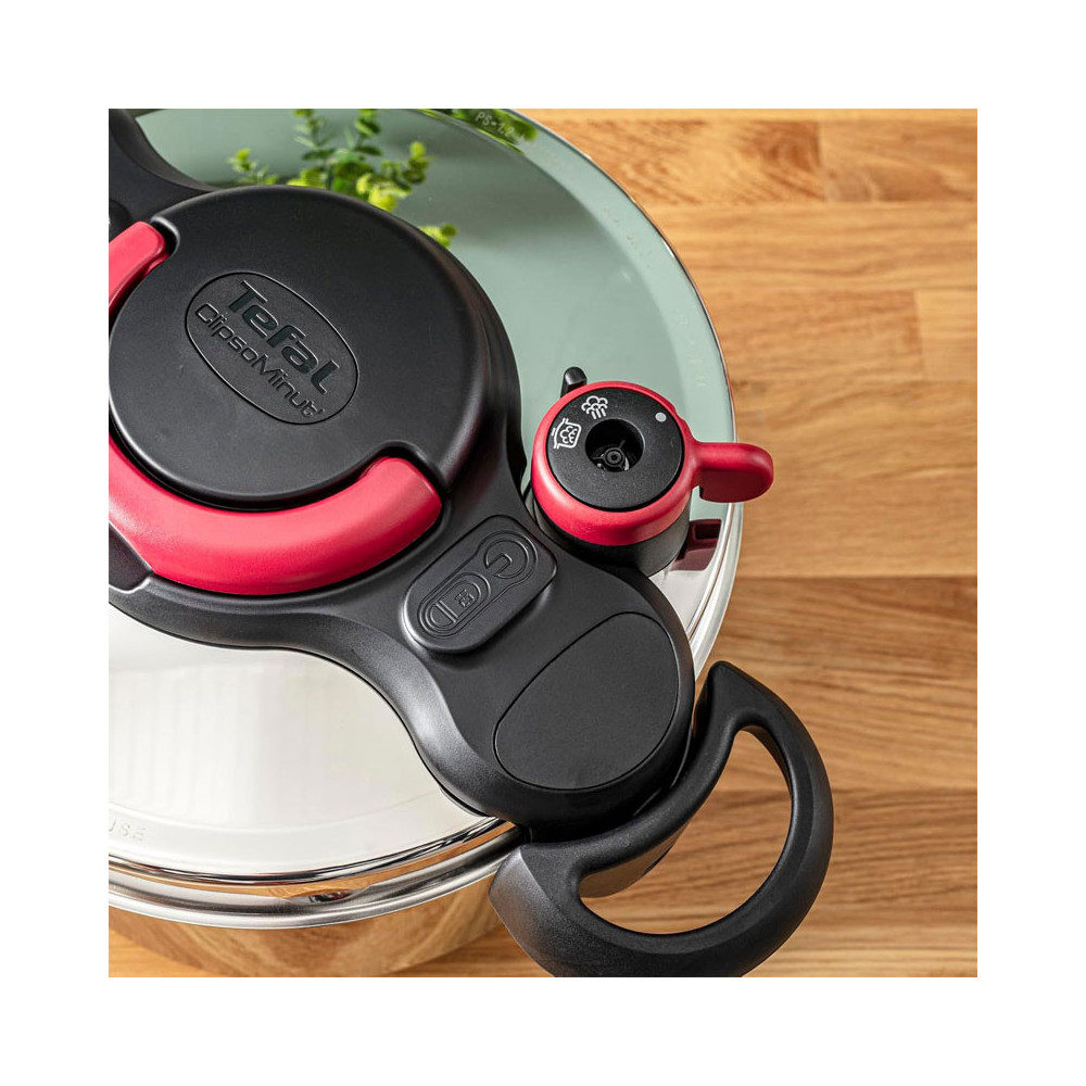 Cocotte Clipso TEFAL Minute Easy 6 Litres / Noir & Inox / P4620768