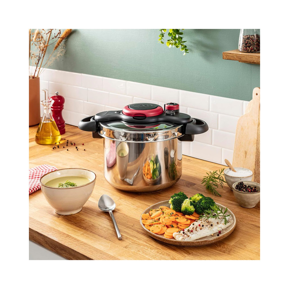 Cocotte Clipso TEFAL Minute Easy 6 Litres / Noir & Inox / P4620768
