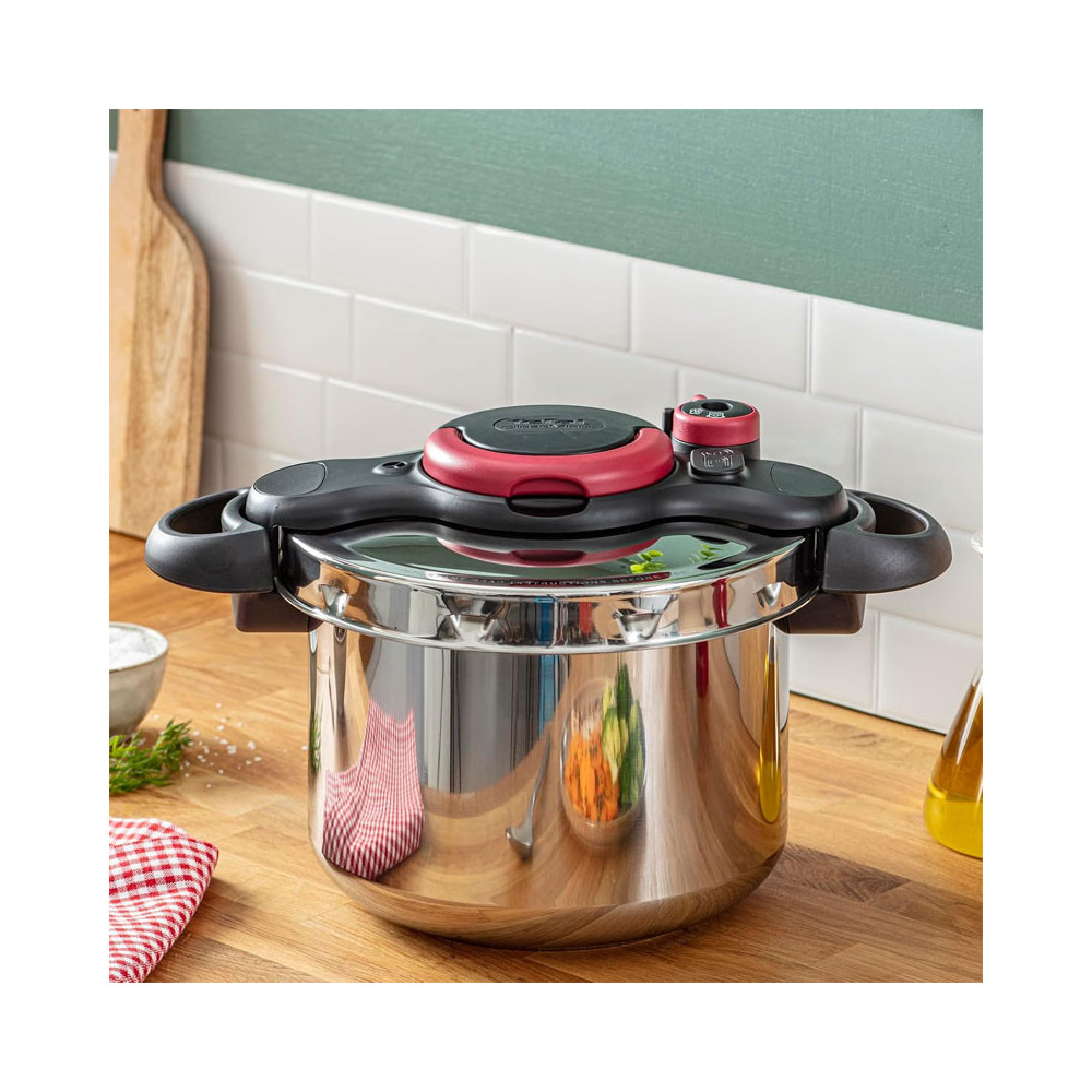 Cocotte Clipso TEFAL Minute Easy 6 Litres / Noir & Inox / P4620768