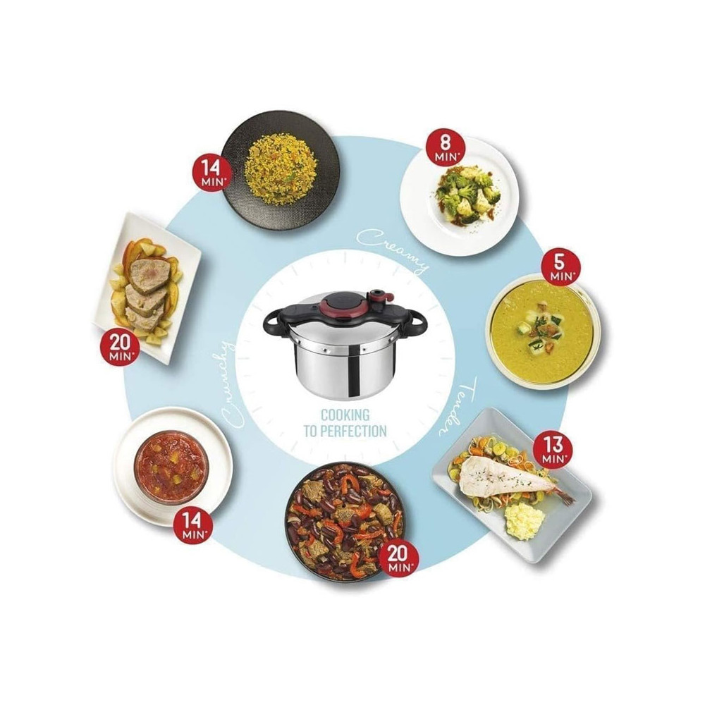 Cocotte Clipso TEFAL Minute Easy 7.5 Litres / Noir & Inox / P4624866