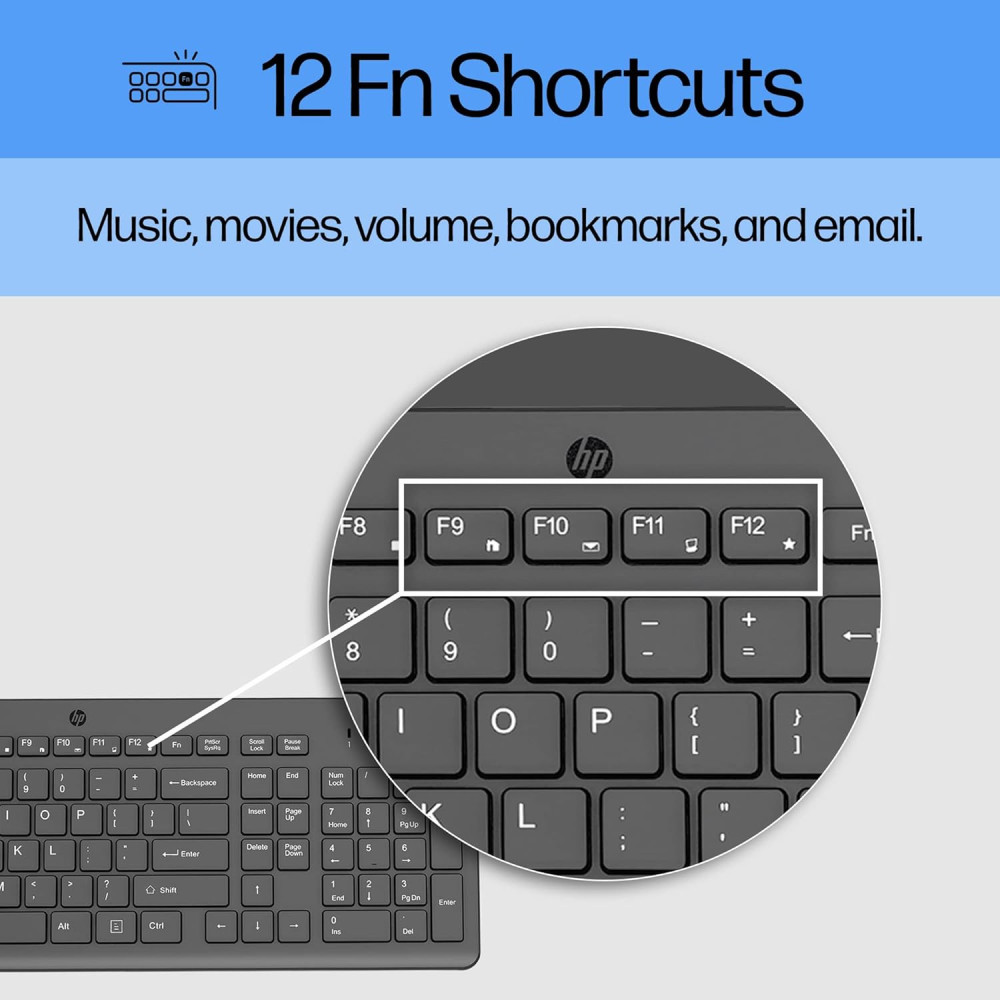 Clavier filaire HP 150 Azerty  / Noir
