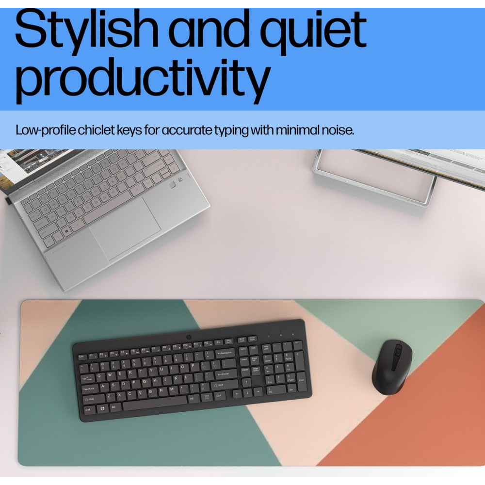 Clavier Sans Fil HP 220 / AZERTY Français / Noir