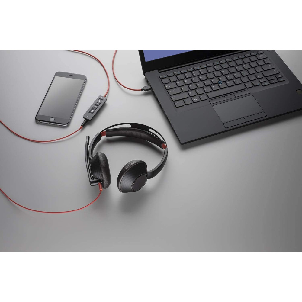 MICRO CASQUE FILAIRE HP POLY BLACKWIRE 5520 /  NOIR