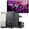 Setup Gamer Special Pc de Bureau Gaming / Ryzen 7 5700G / Vega 8 / 16 Go Avec Écran Gaming Cooler Master 24" Full HD VA / 100 Hz