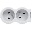 Multiprise extra-plate 5 prises 2P+T 16A 3680W 3M blanc et gris clair