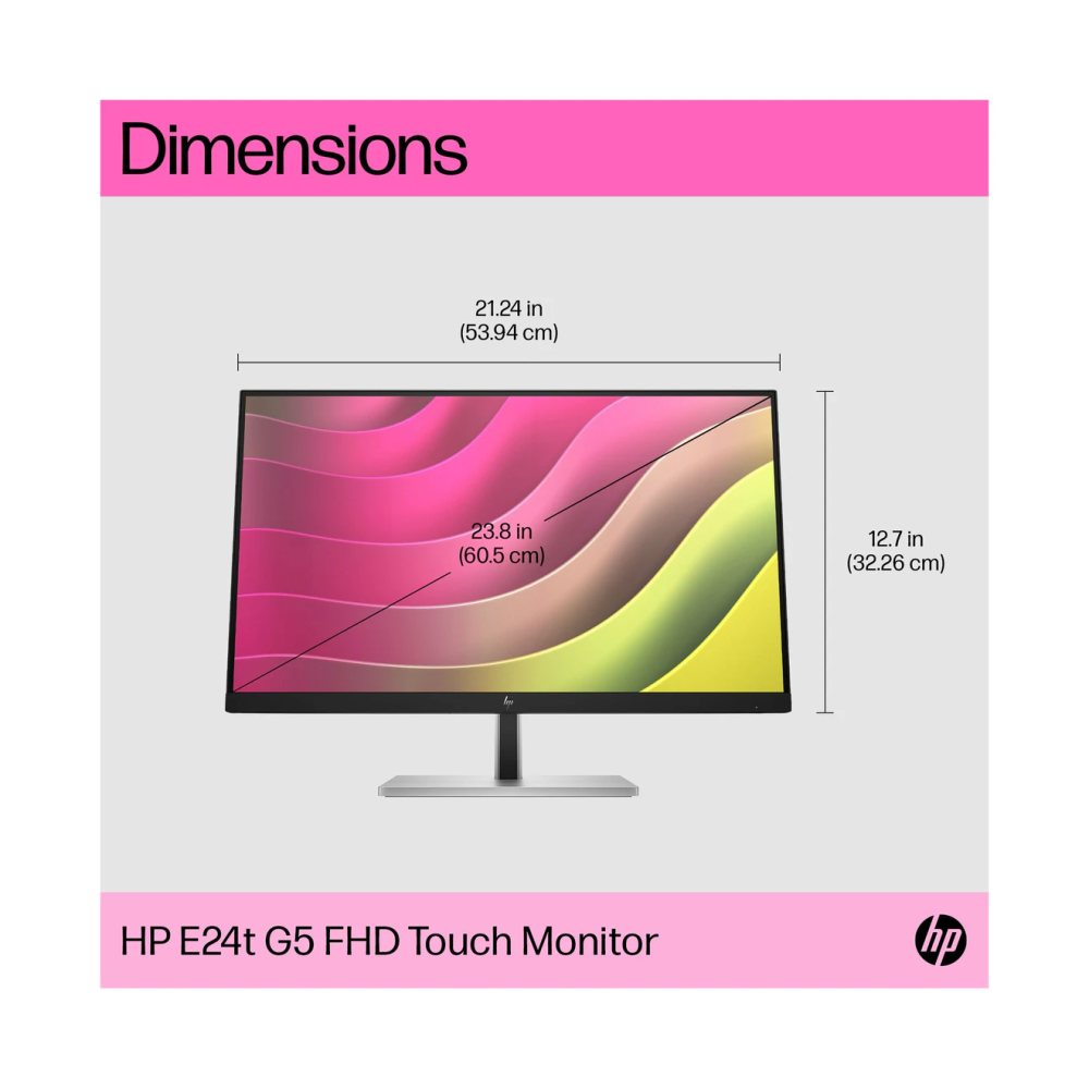 Écran Tactile HP E24t G5 24" Full HD IPS / 60Hz / Noir