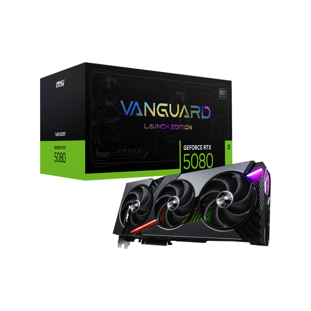 Carte graphique MSI NVIDIA GeForce RTX 5080 VANGUARD SOC LAUNCH EDITION / 16 Go GDDR7