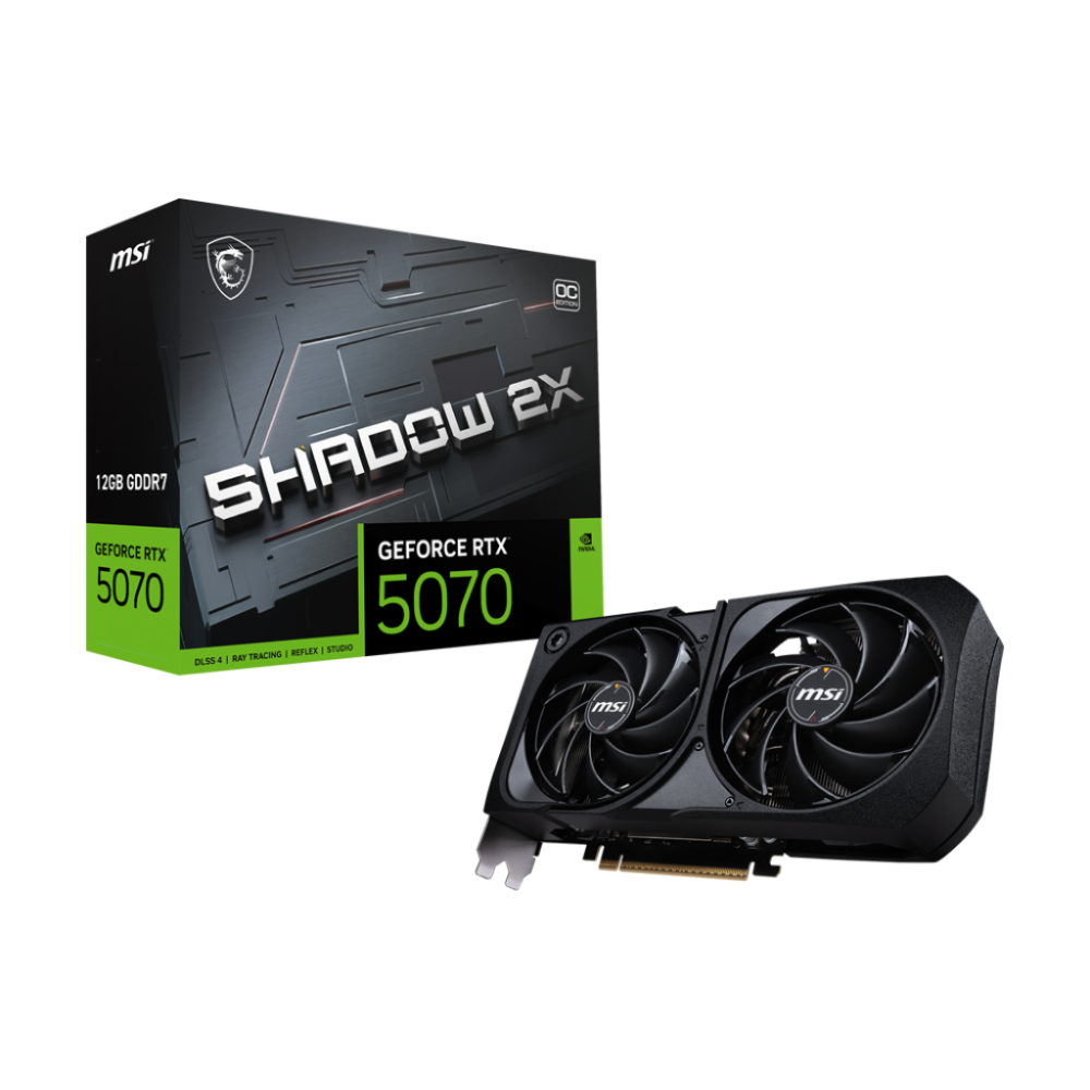 Carte graphique MSI NVIDIA GeForce RTX 5070 SHADOW 2X OC / 12 Go GDDR7