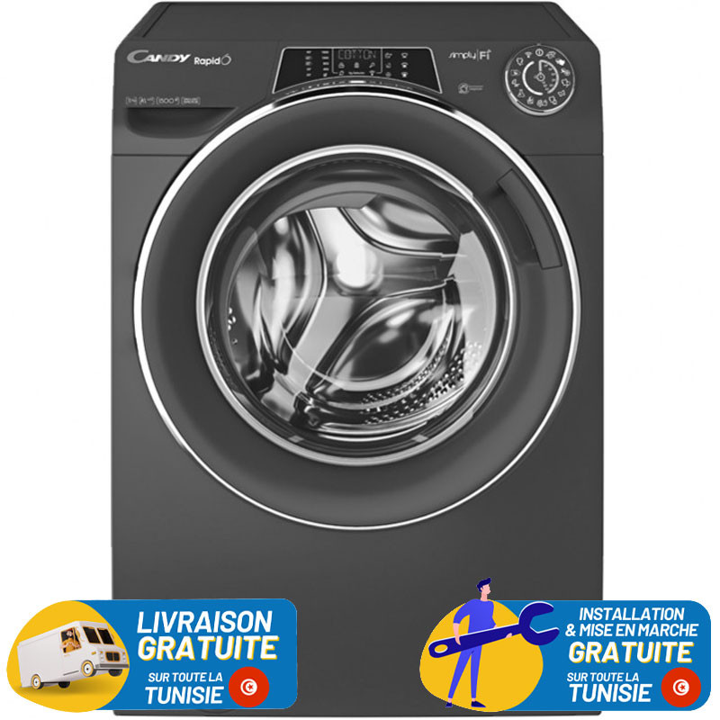 LAVANTE SECHANTE CANDY INVERTER  12KG / 8KG SILVER / RWD4128RC