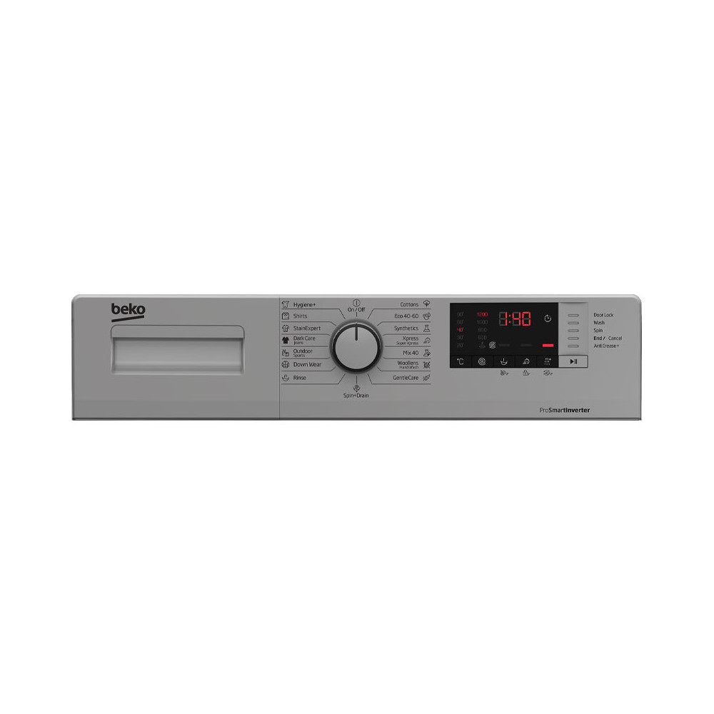 Machine à laver Automatique Pro Inverter Beko 7Kg / 1000trs / Gris  / WUE7612XSS