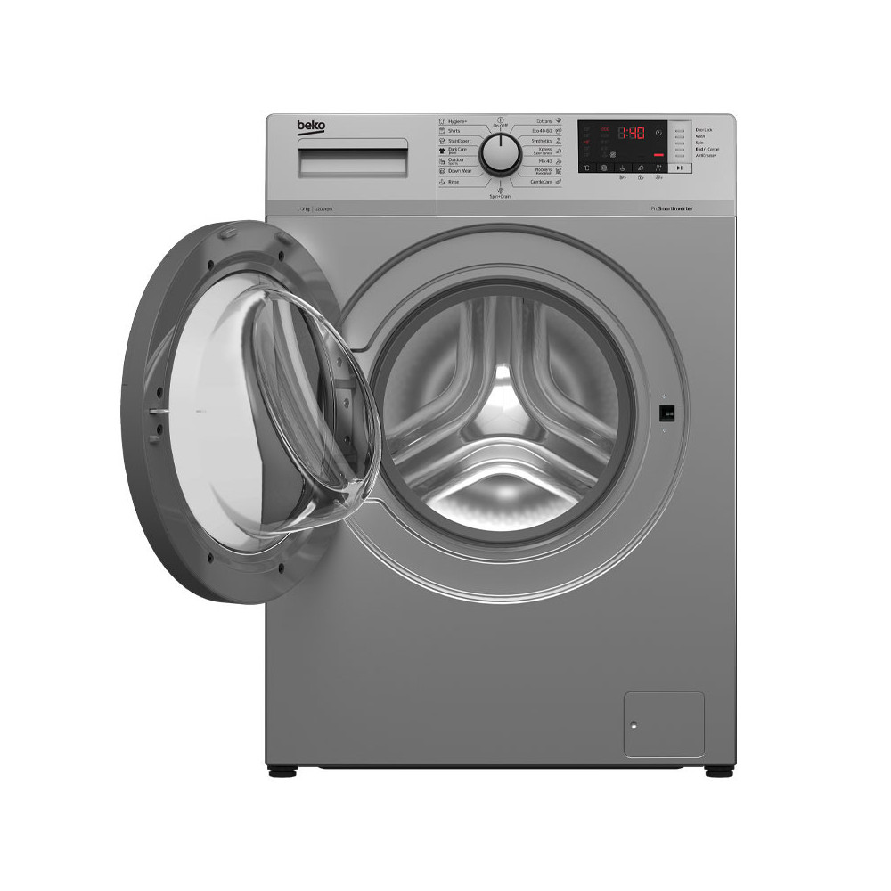 Machine à laver Automatique Pro Inverter Beko 7Kg / 1000trs / Gris  / WUE7612XSS