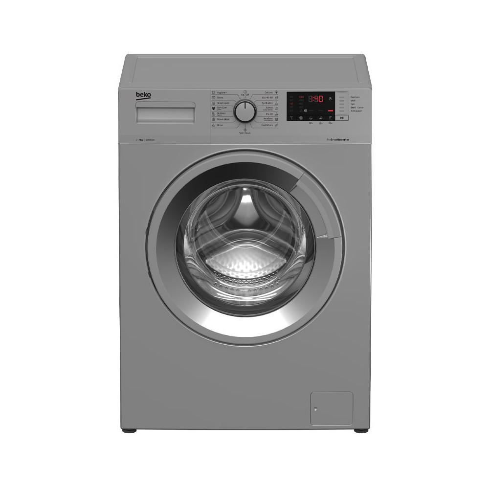 Machine à laver Automatique Pro Inverter Beko 7Kg / 1000trs / Gris  / WUE7612XSS