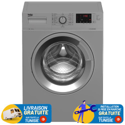 Machine à laver Automatique Pro Inverter Beko 7Kg / 1000trs / Gris  / WUE7612XSS