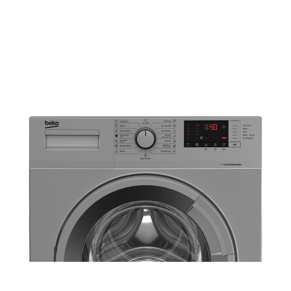 Machine à laver Automatique Pro Inverter Beko 7Kg / 1000trs / Gris  / WUE7612XSS