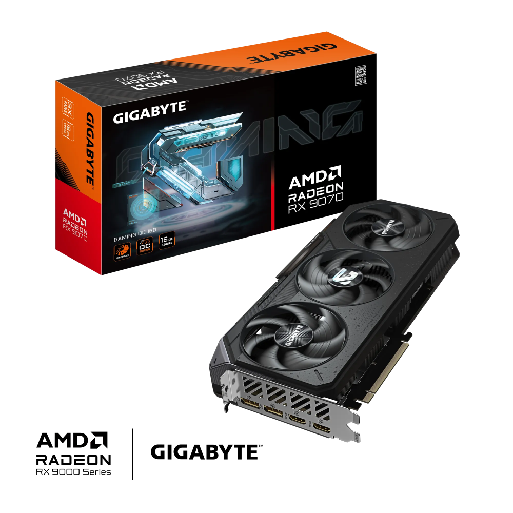 Carte graphique Gigabyte Radeon RX 9070 GAMING OC / 16 Go GDDR6