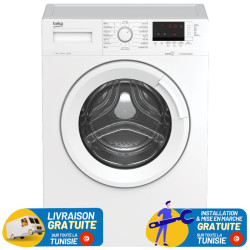 LAVE LINGE BEKO 7KG 1000trs INVERTER / BLANC / WUE7612XWW +200 Bon de Réduction