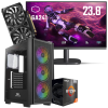 Setup Gamer Special Pc de Bureau Gaming / Ryzen 5 3600 / RTX 3050 6G / 16 Go Avec Écran Gaming Cooler Master 24" Full HD VA / 100 Hz