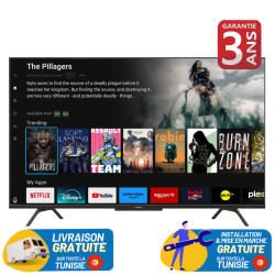 TV TELEFUNKEN 50" QLED 4K UHD GOOGLE TV AVEC RECEPTEUR INTEGREE / TV50G4E