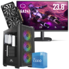 Setup Gamer Special Pc de Bureau Gaming / i3-10105F / RTX 3050 6G / 16 Go Avec Écran Gaming Cooler Master 24" Full HD VA / 100 Hz