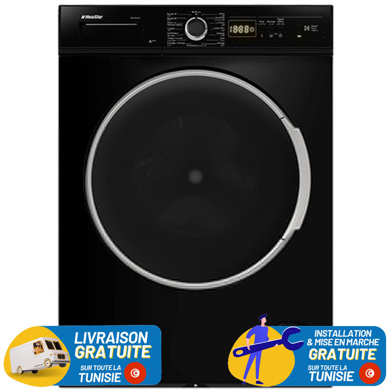 MACHINE A LAVER AUTOMATIQUE NEWSTAR 9KG / NOIR / MFA0910B