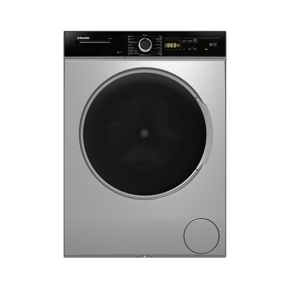 MACHINE A LAVER AUTOMATIQUE NEWSTAR 9KG BIG DOOR / SILVER / MFA0910DS