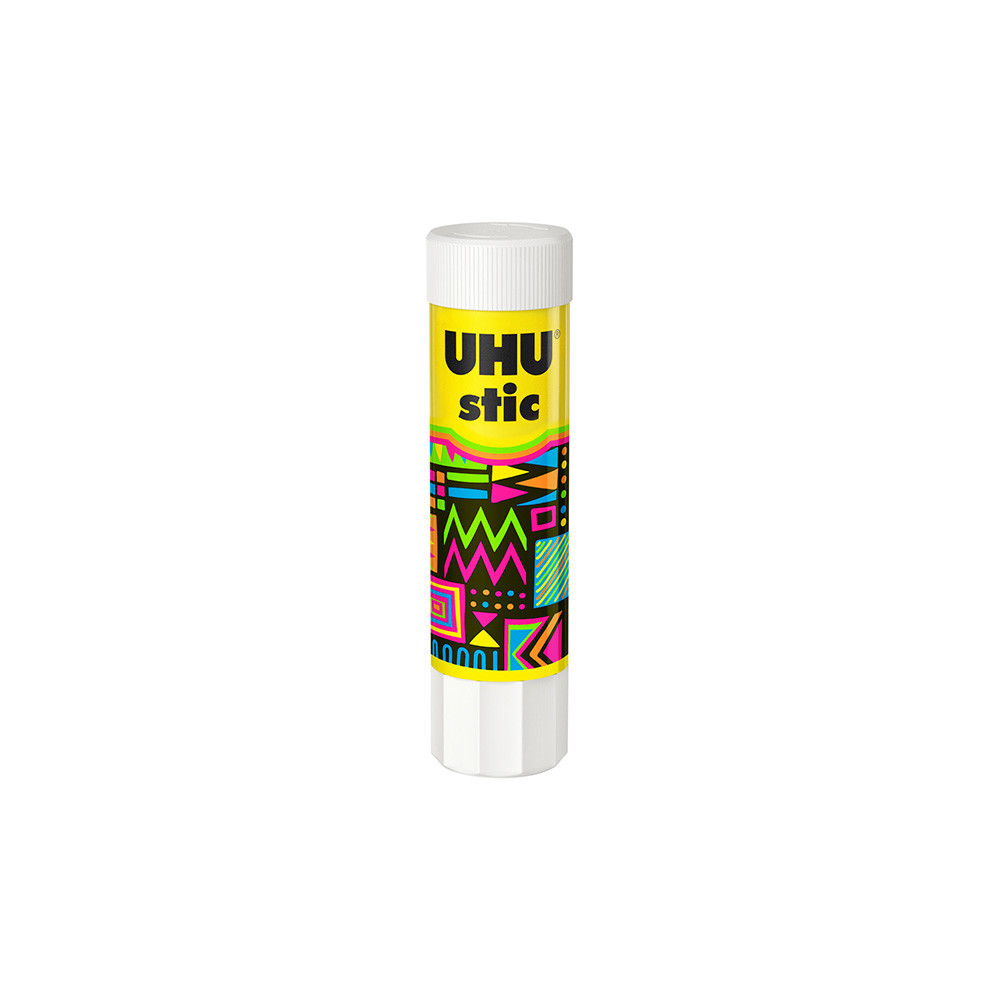 PACK 12 BATON DE COLLE UHU STICK NEON SANS SOLVANT / 21G