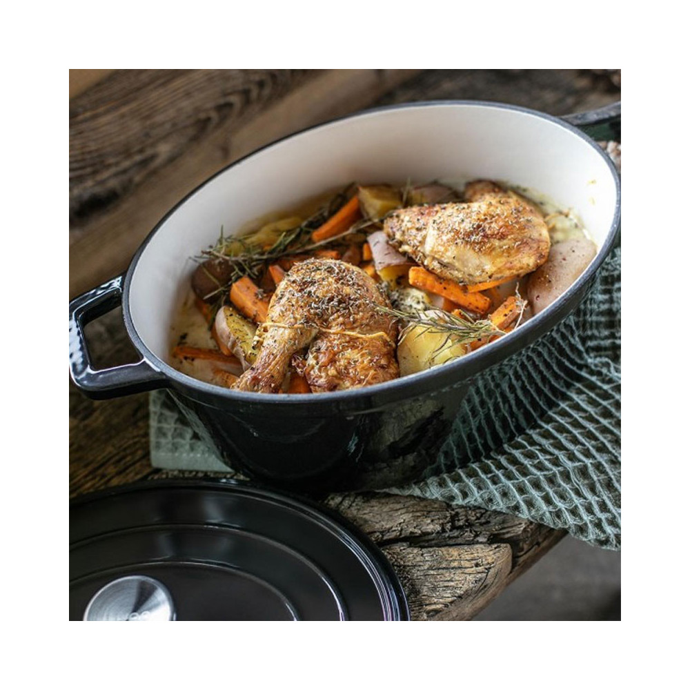 Cocotte Ovale LIVOO 4,5 Litres / Noir / MEP129N