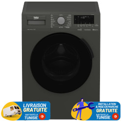 Machine a laver Beko 12kg 1400TR SMART INVERTER / Gris Foncé / WTE12726MG