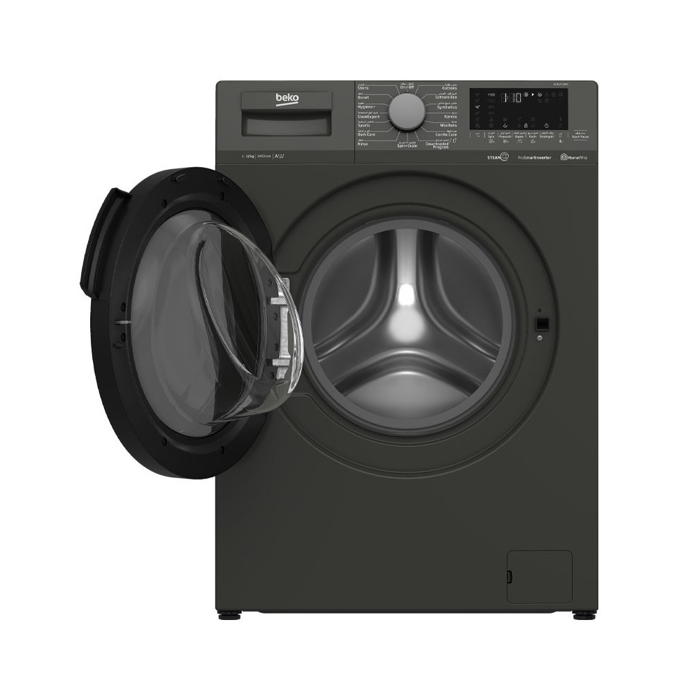 Machine a laver Beko 12kg 1400TR SMART INVERTER / Gris Foncé / WTE12726MG