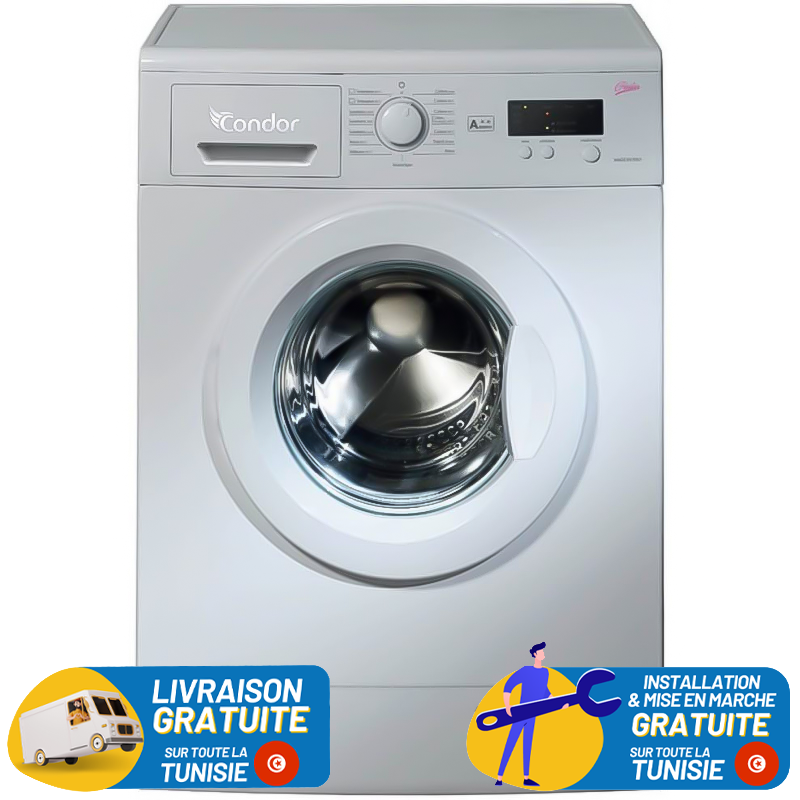 Machine à laver Frontale Condor / 7 Kg / Silver / CON-G710S