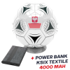HAUT PARLEUR PLATINET / GLOSNIK BLEUTOOTH FOOTBAL / 16 W / Blanc Avec Power Bank Ksix Textile 4000 mAh / Noir & Gris