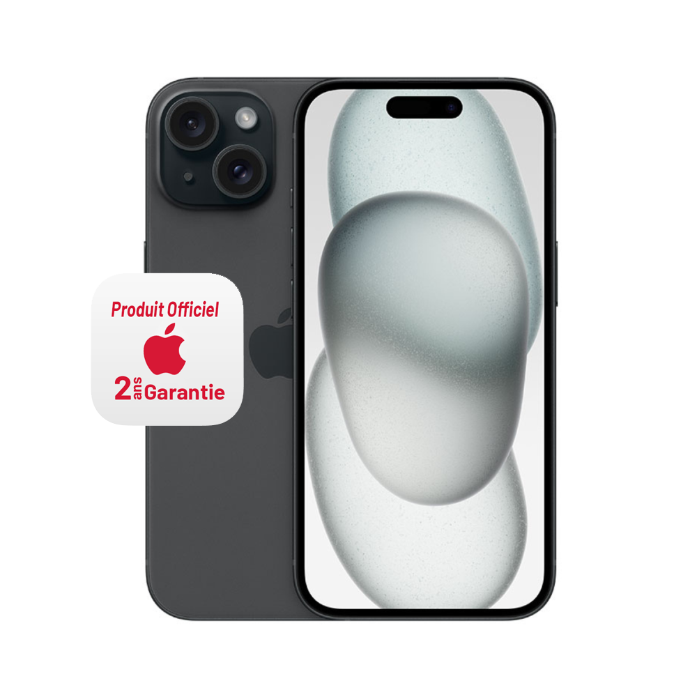 Smartphone Apple iPhone 15 / 5G / 6 Go / 128 Go / Noir