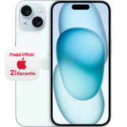 Smartphone Apple iPhone 15 / 5G / 6 Go / 128 Go / Bleu