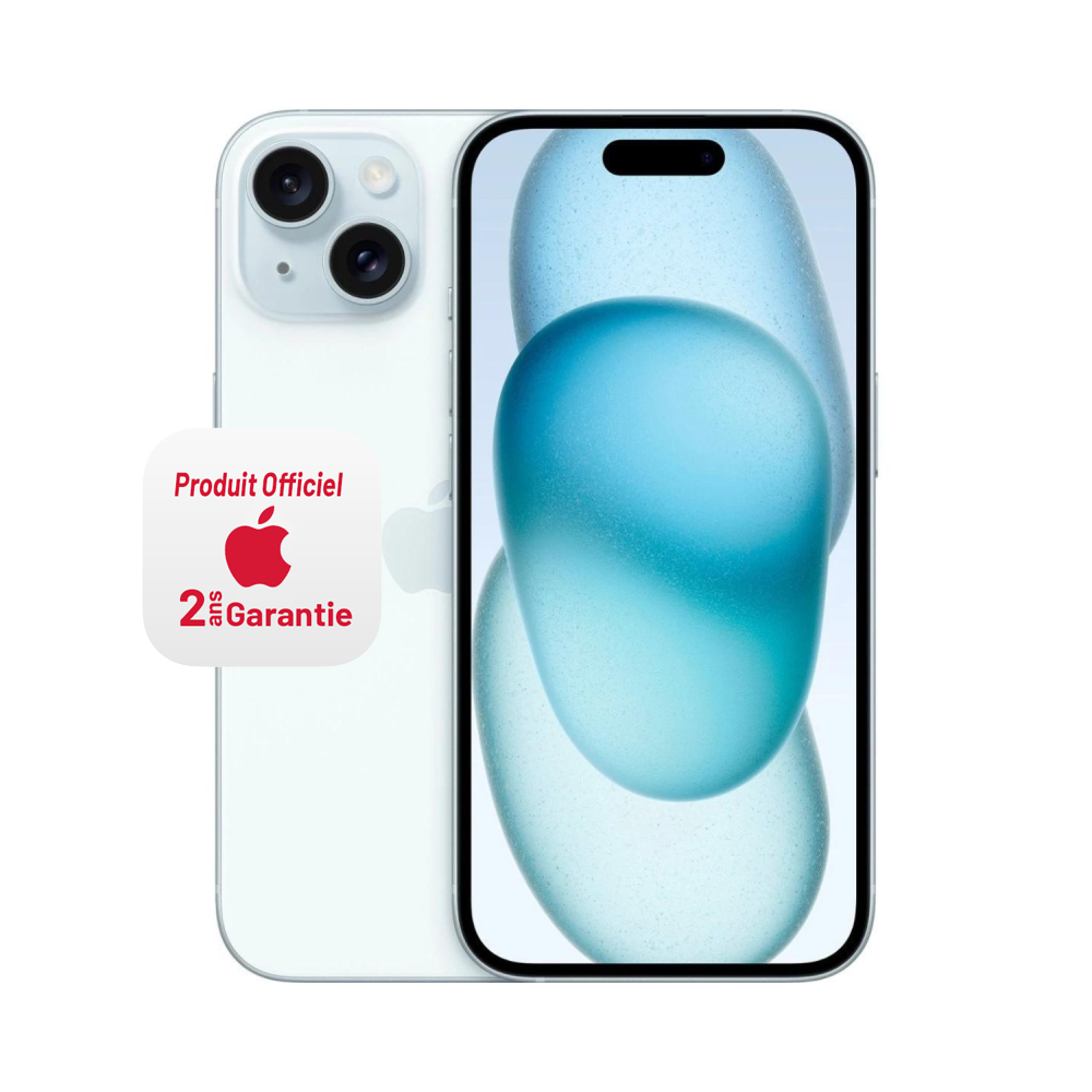 Smartphone Apple iPhone 15 / 5G / 6 Go / 128 Go / Bleu