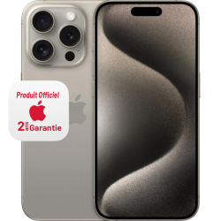 Smartphone Apple iPhone 15 Pro / 5G / 8 Go / 128 Go / Titane Naturel