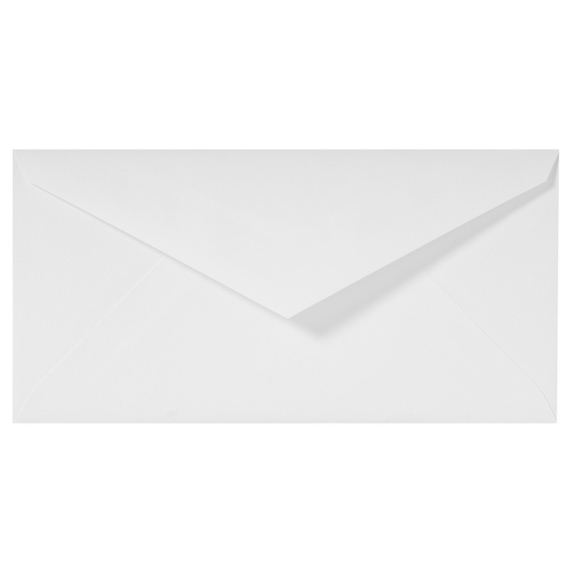 10x Enveloppes Blanc 110 x 220 mm