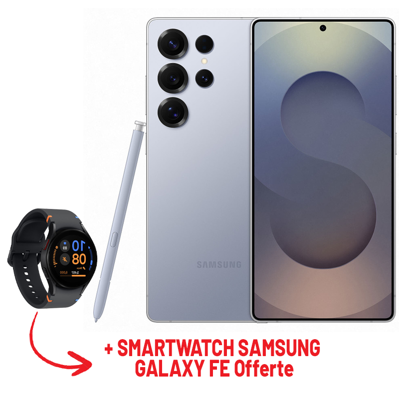 Smartphone Samsung Galaxy S25 Ultra / 5G / 12 Go / 256 Go / Bleu Titane Avec SMARTWATCH SAMSUNG GALAXY FE Offerte